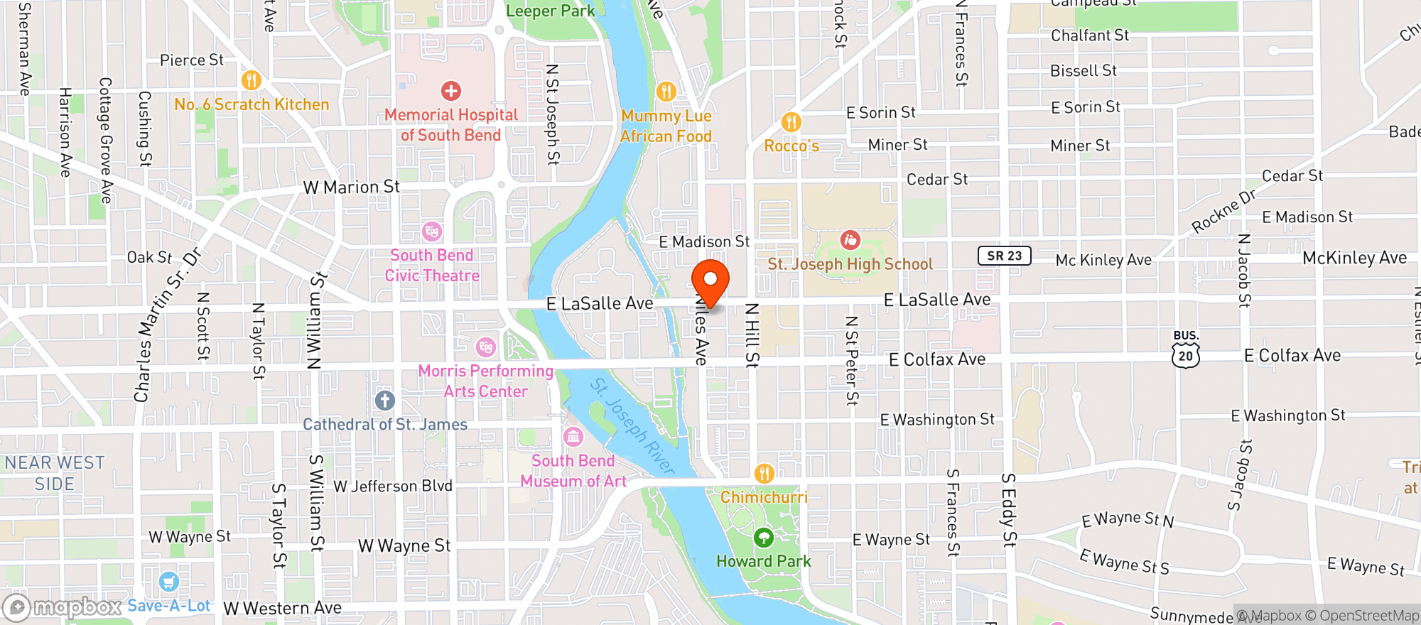 Map showing CITY WIDE LIQUORS