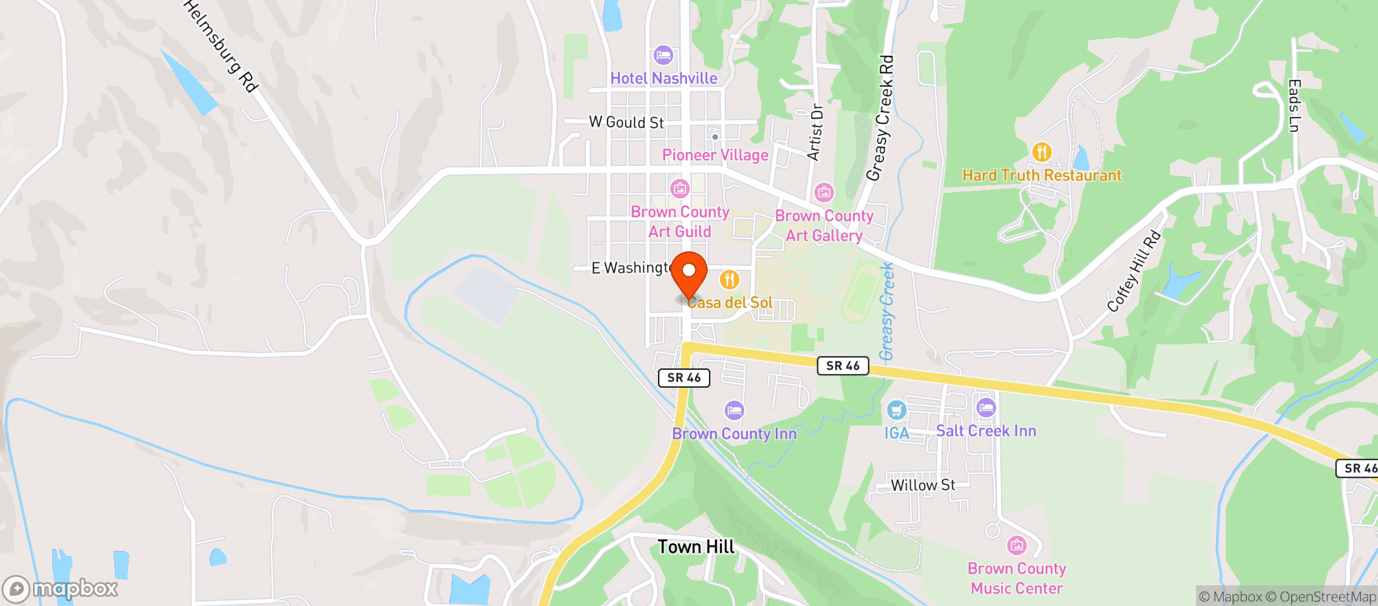 Map showing HOOSIER BUDDY LIQUORS