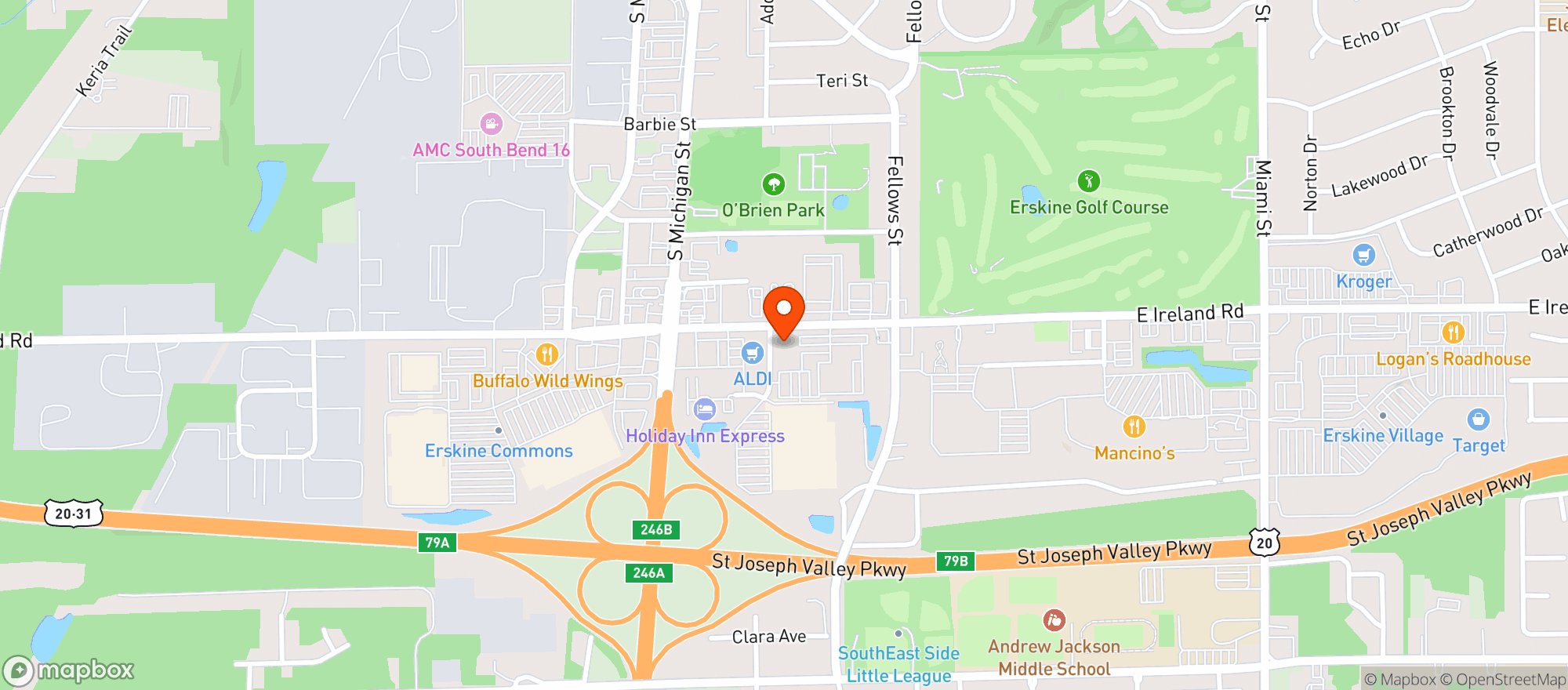 Map showing MEGA LIQUOR & SMOKE