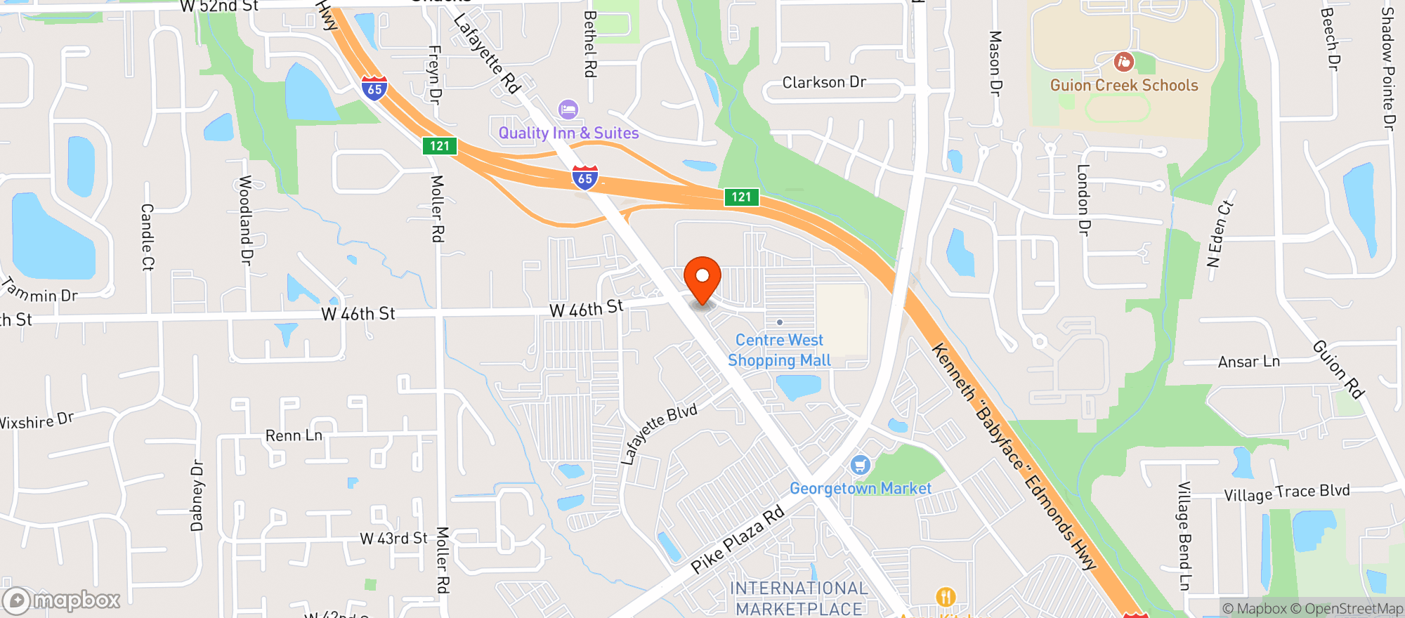 Map showing Gnc
