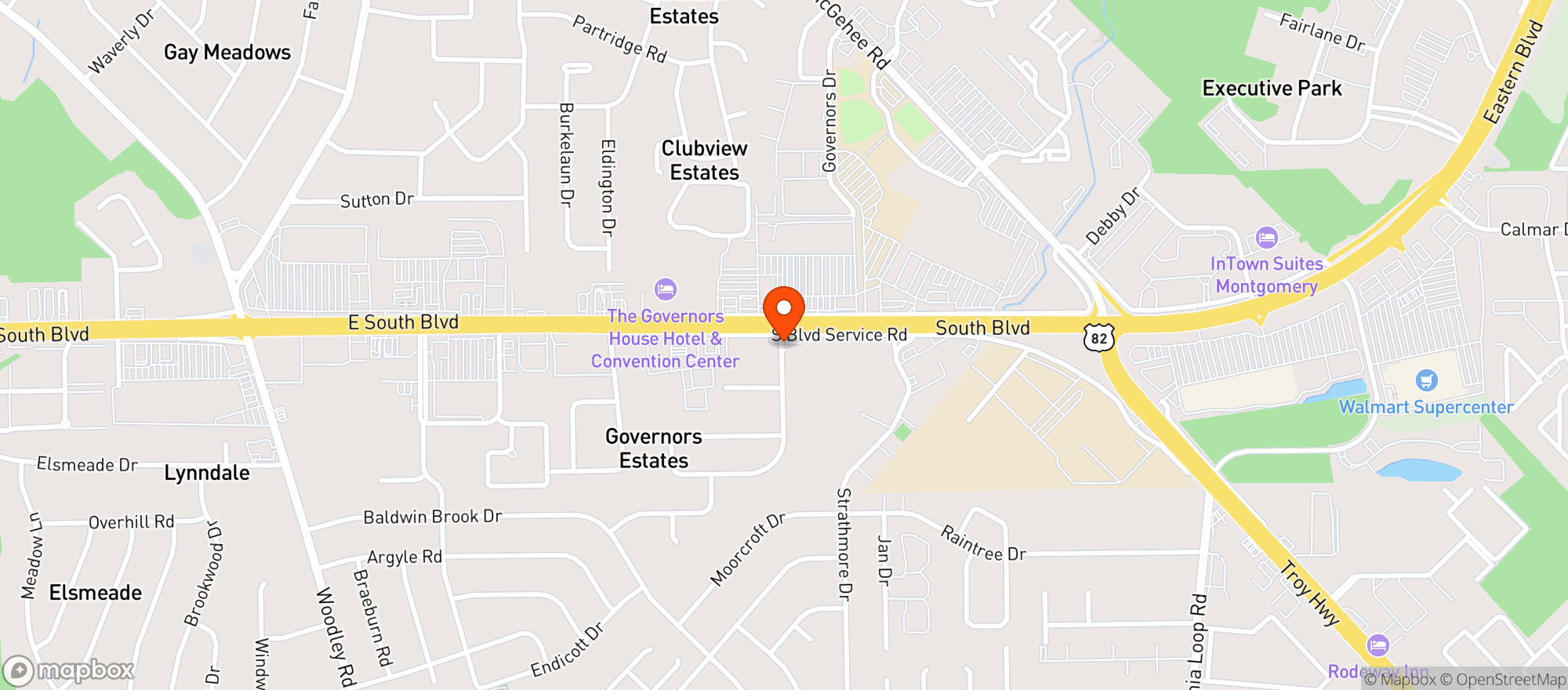 Map showing Shell Food Mart