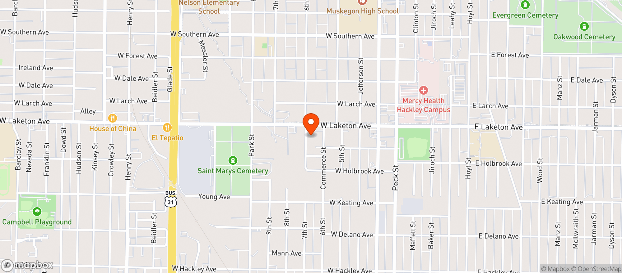 Map showing Levels Cannabis - Muskegon
