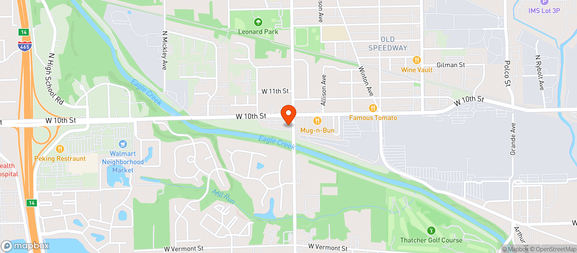Map showing Big Red Liquors #0216
