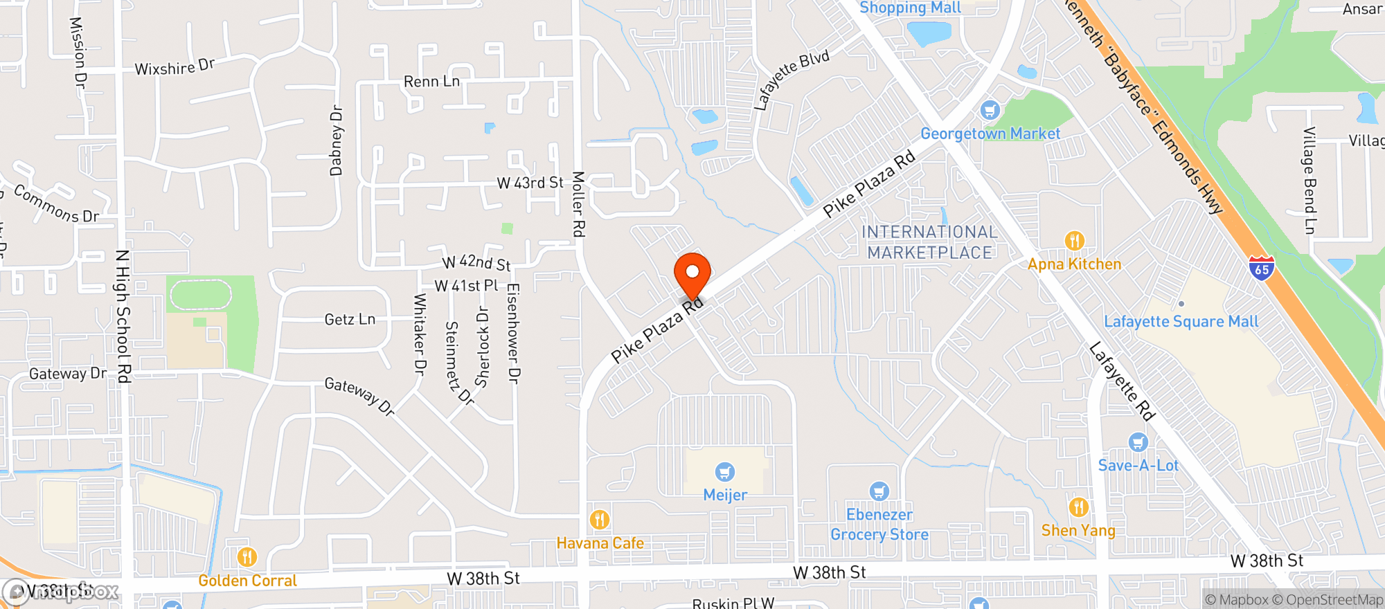 Map showing BIG RED LIQUORS