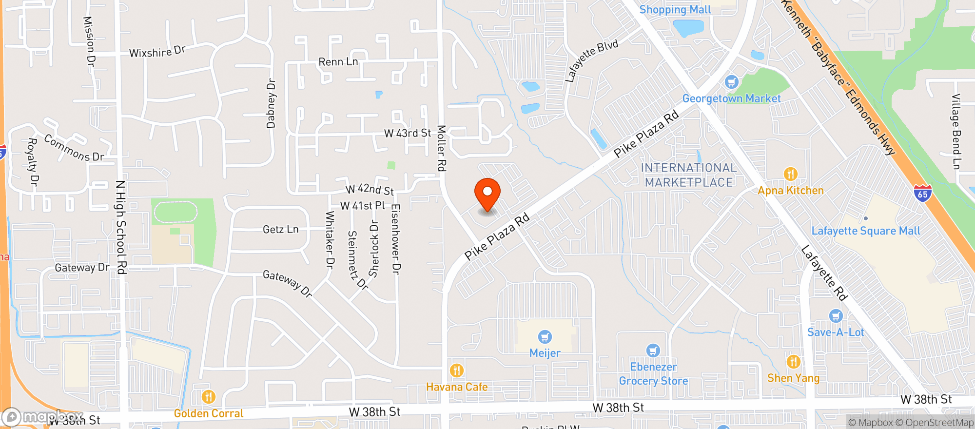 Map showing Crown Liquors - In