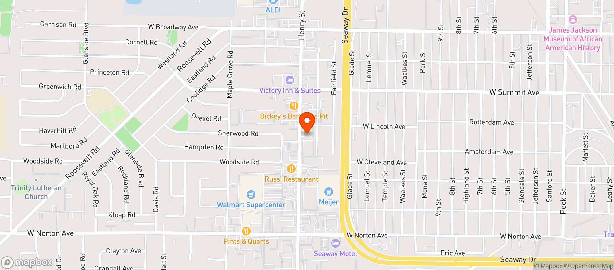 Map showing Health Hutt Michigan