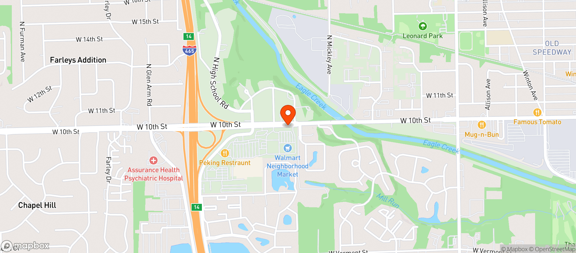 Map showing Walmart Neighborhood Market