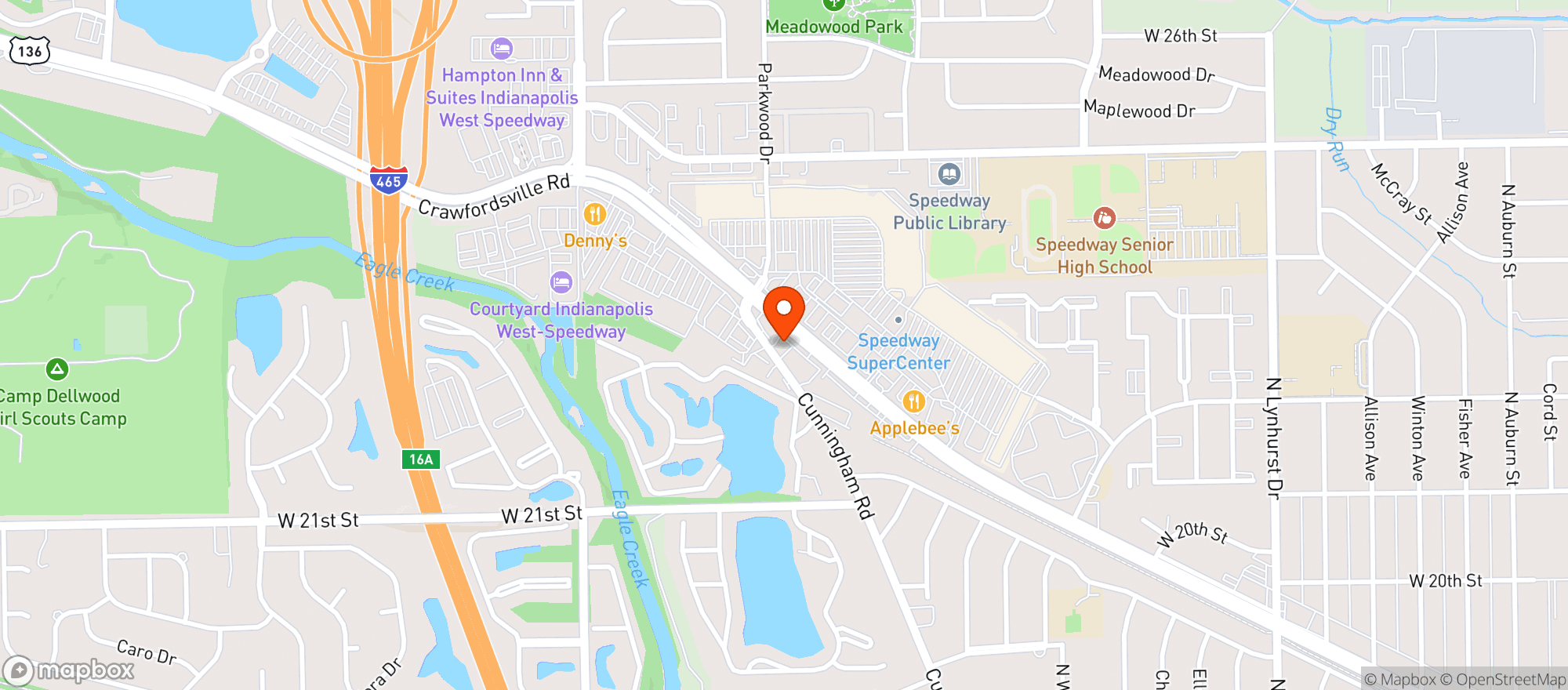 Map showing Big Red Liquors #0205
