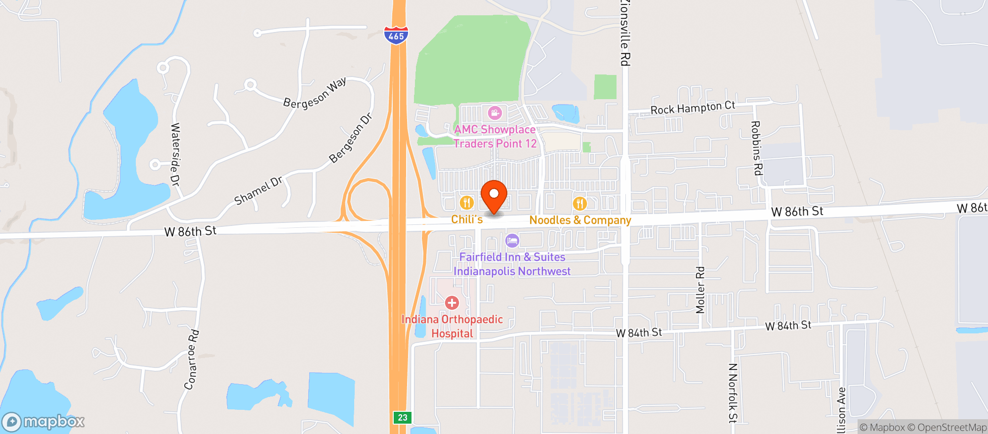 Map showing Teds Montana Grill