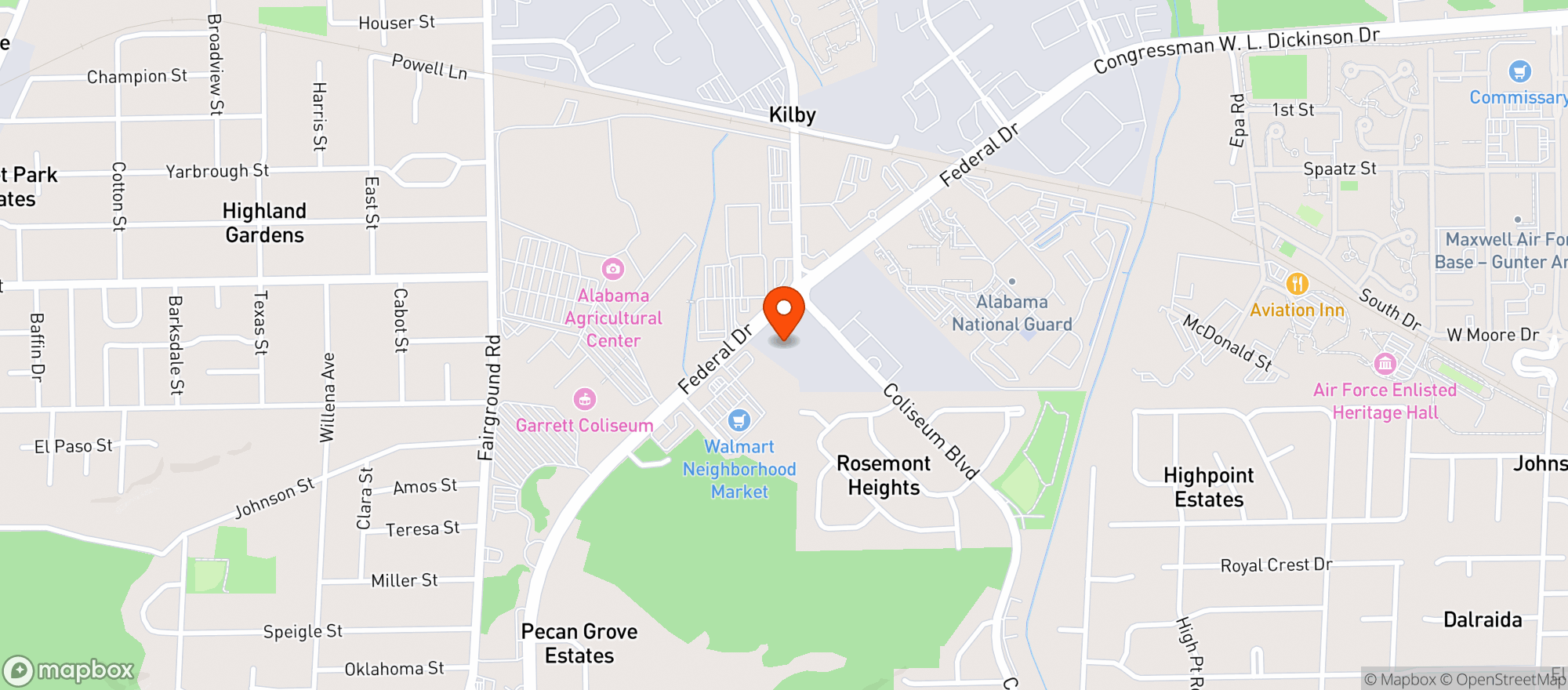 Map showing Walmart Neighborhood Market
