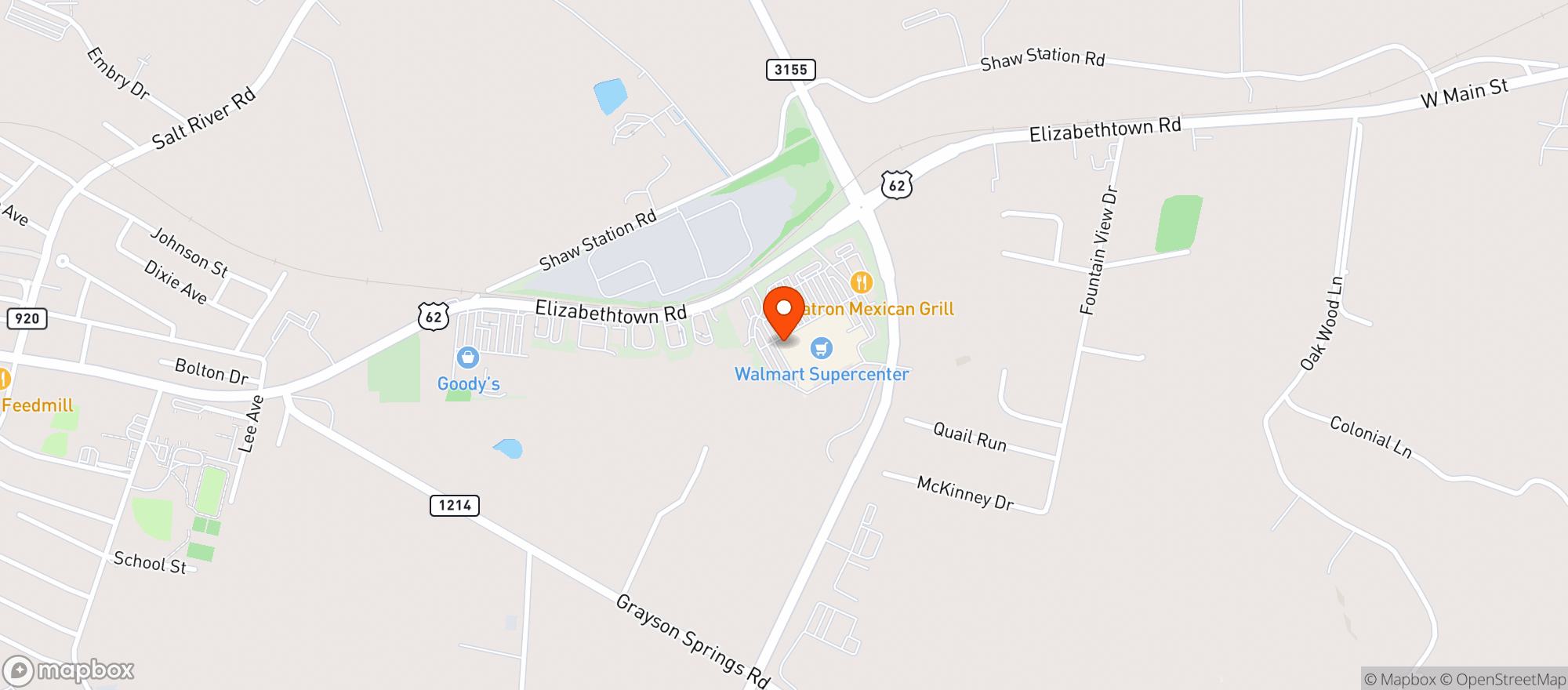 Map showing Walmart Supercenter