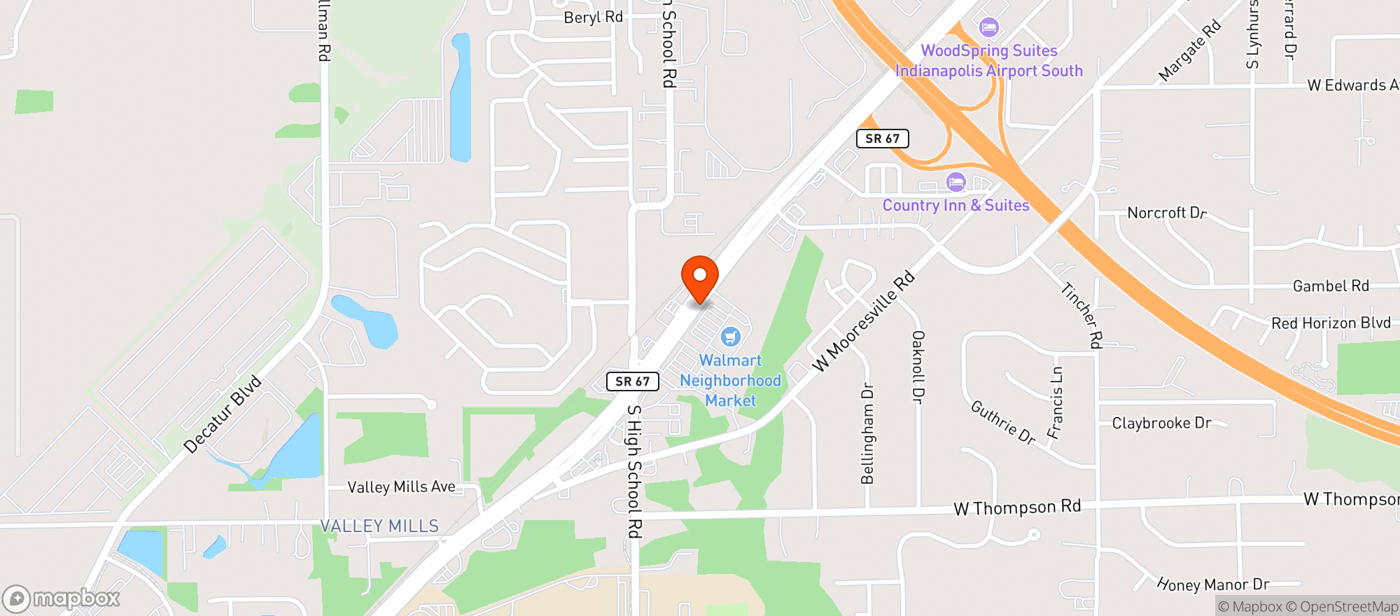 Map showing Walmart Neighborhood Market
