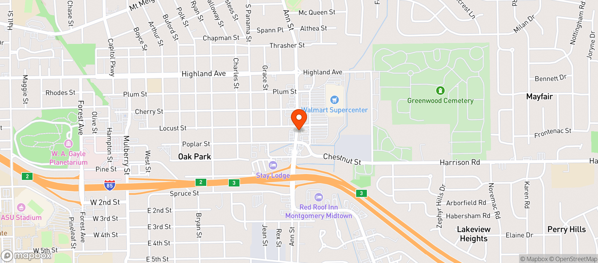 Map showing Gnc