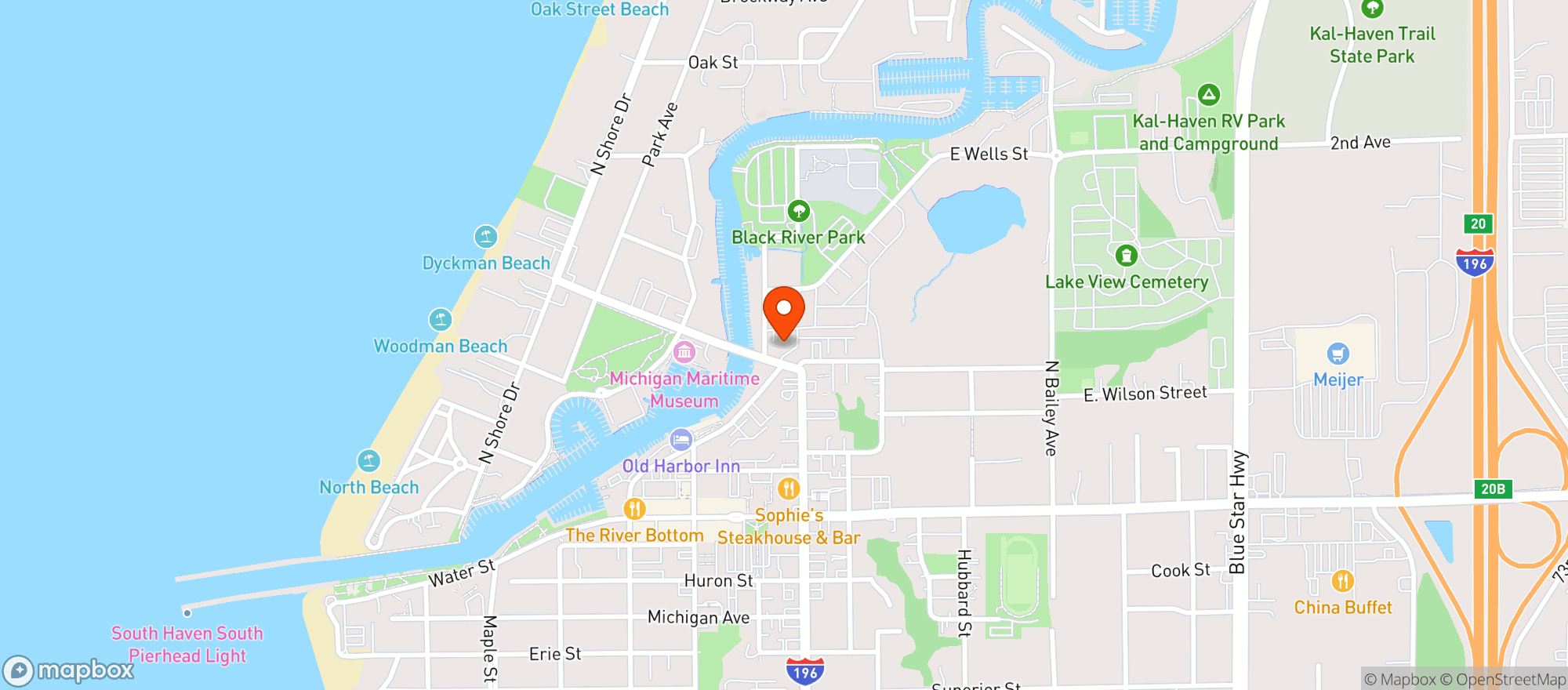 Map showing The Depot