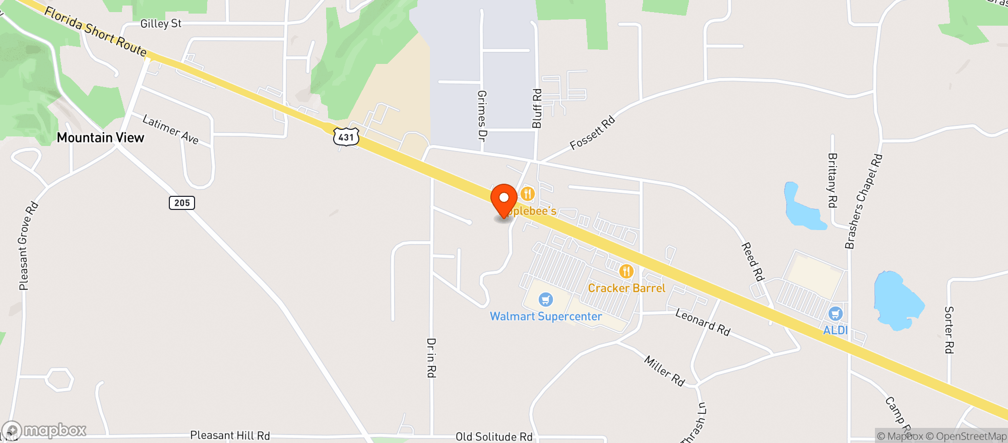 Map showing CHARLIES TOBACCO & SPIRITS OUTLET