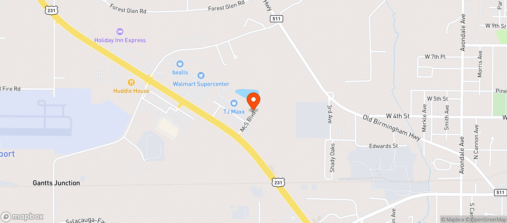 Map showing Publix