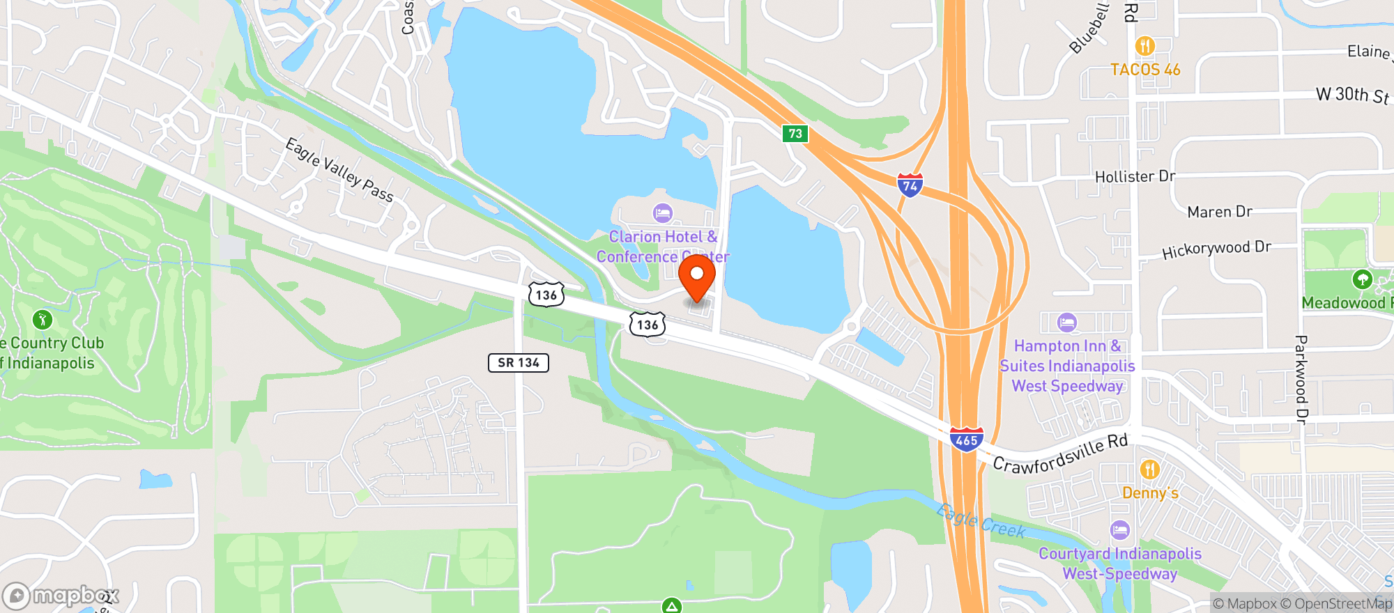 Map showing J & D Liquor