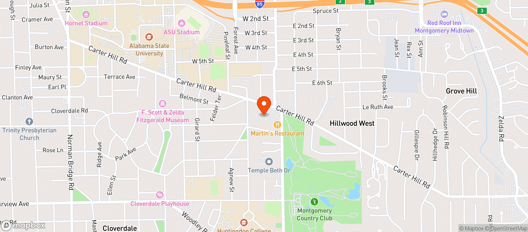 Map showing Winn Dixie
