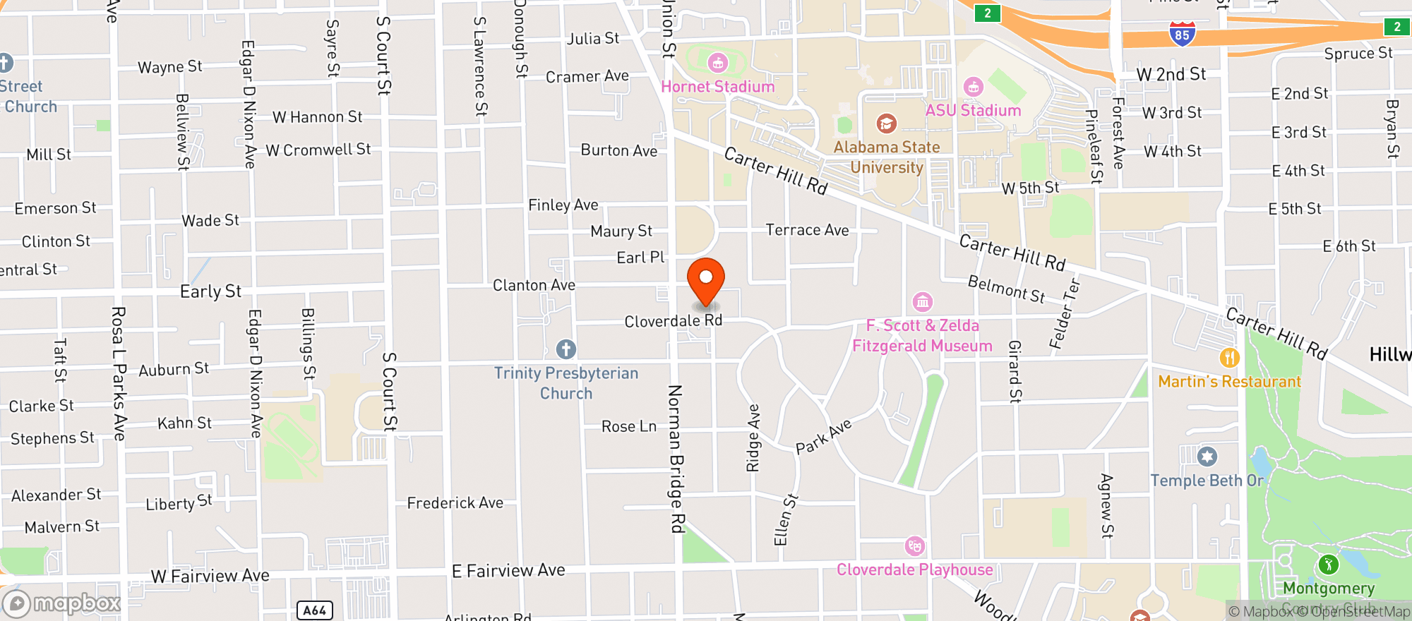Map showing Derks Filet & Vine