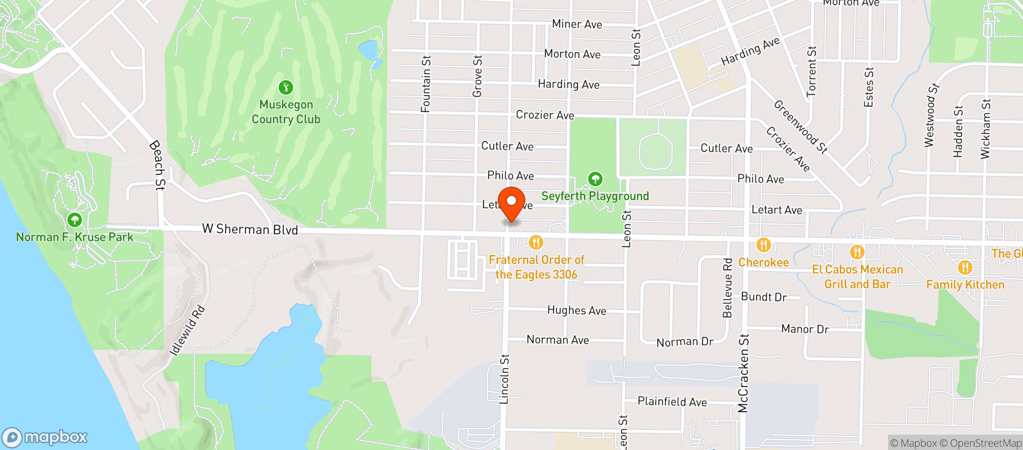 Map showing Super Stop Food Store