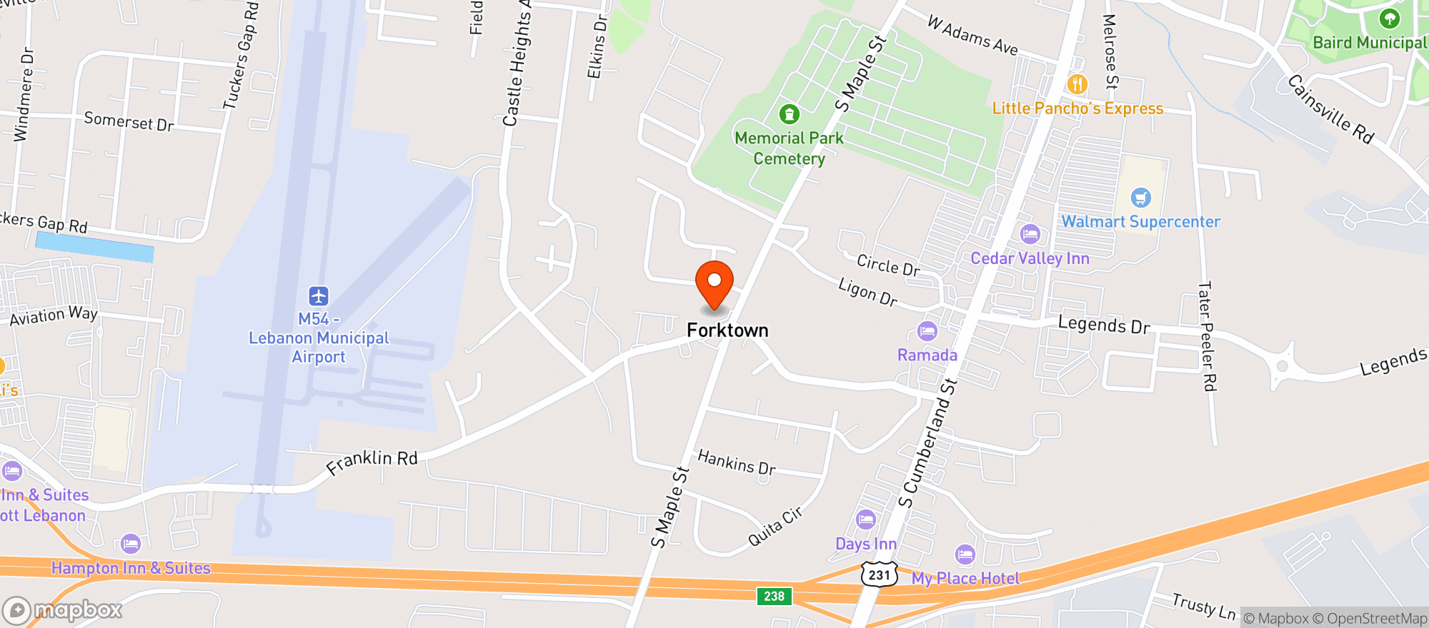 Map showing Liquor Vault **Ftx**