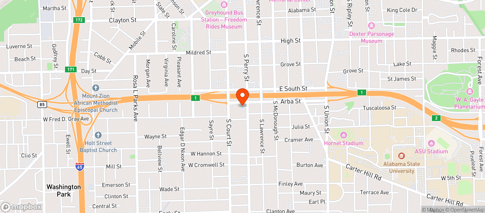 Map showing Marathon