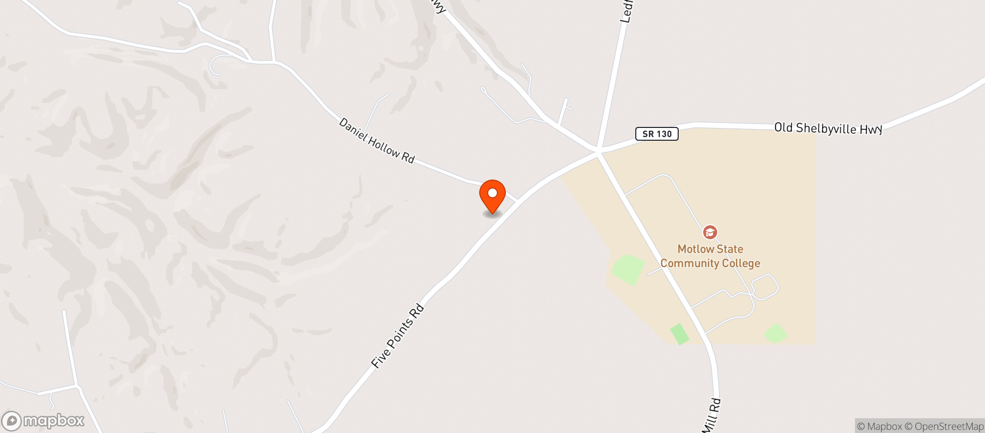Map showing Taylor's Leatherwear