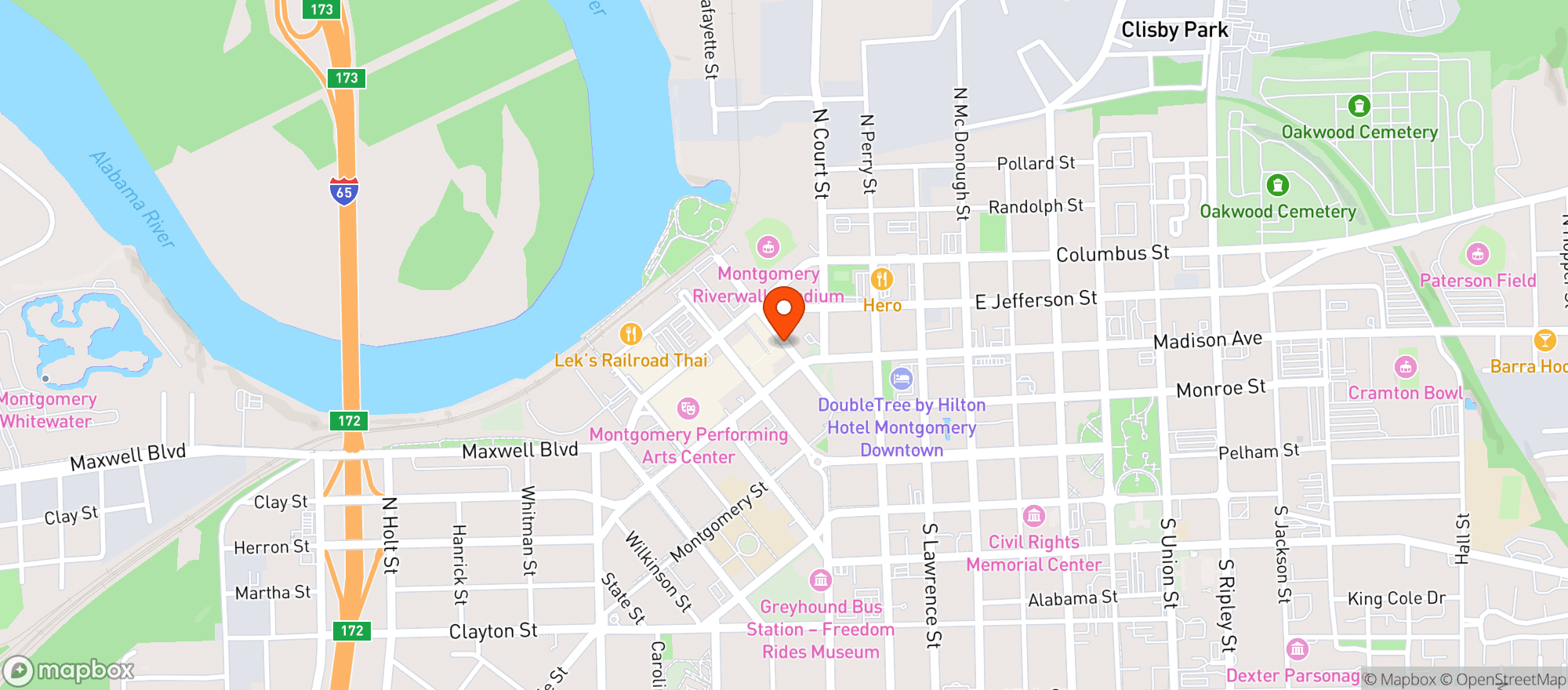 Map showing Central Restaurant