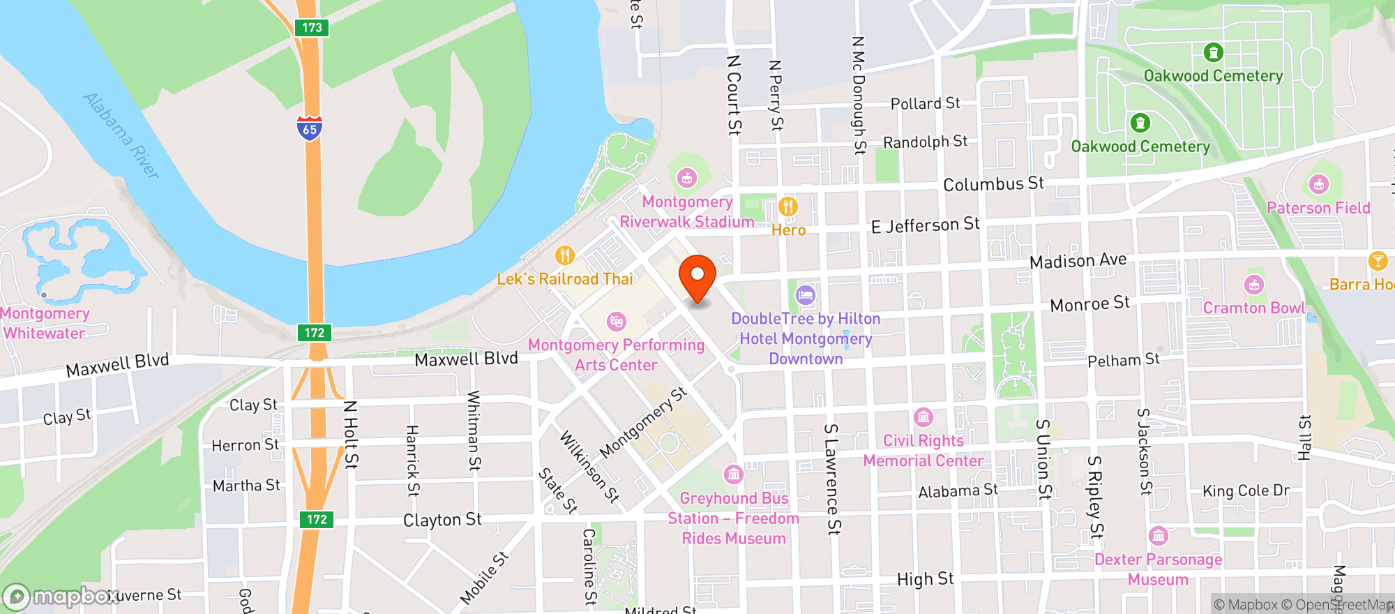 Map showing Mgm Tobacco And Spirit