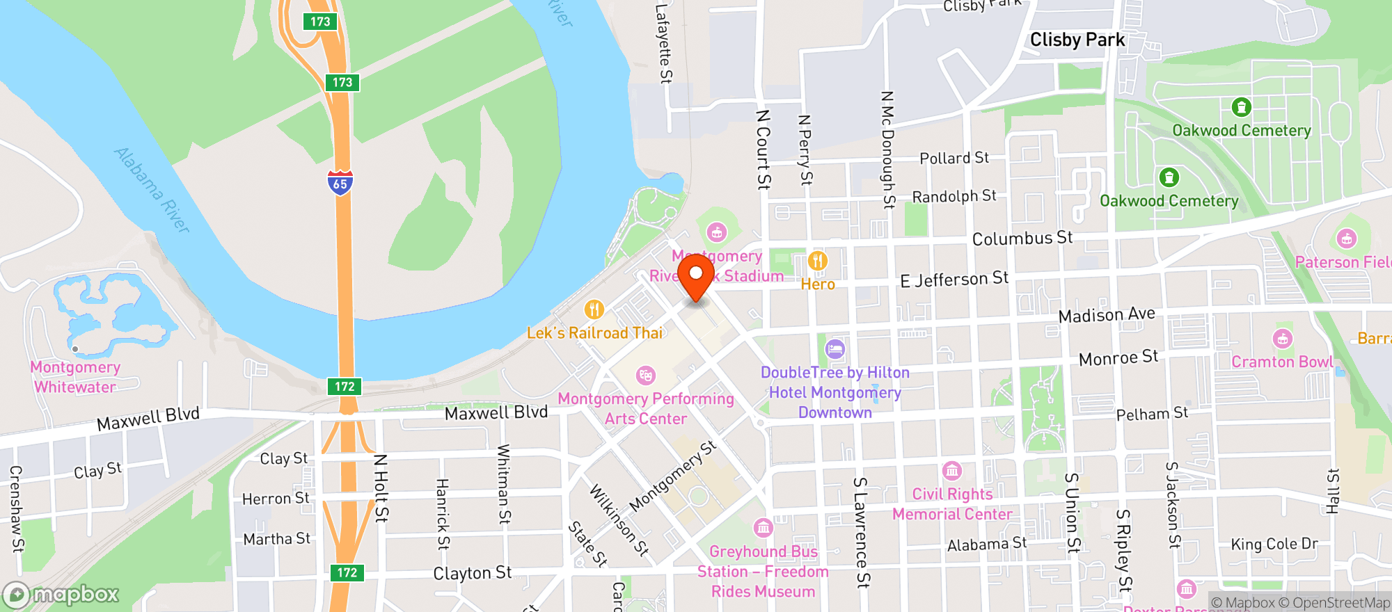 Map showing Tower Taproom