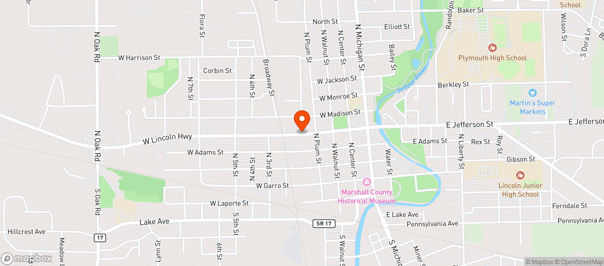Map showing Handy Spot Liquor #32138