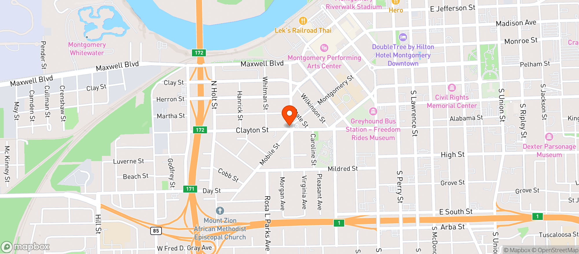 Map showing Hilltop Public House