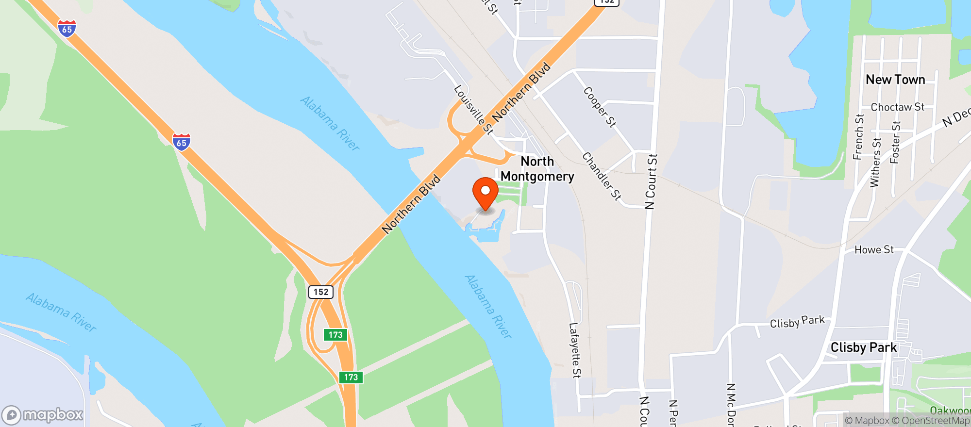 Map showing Capitol Oyster Bar