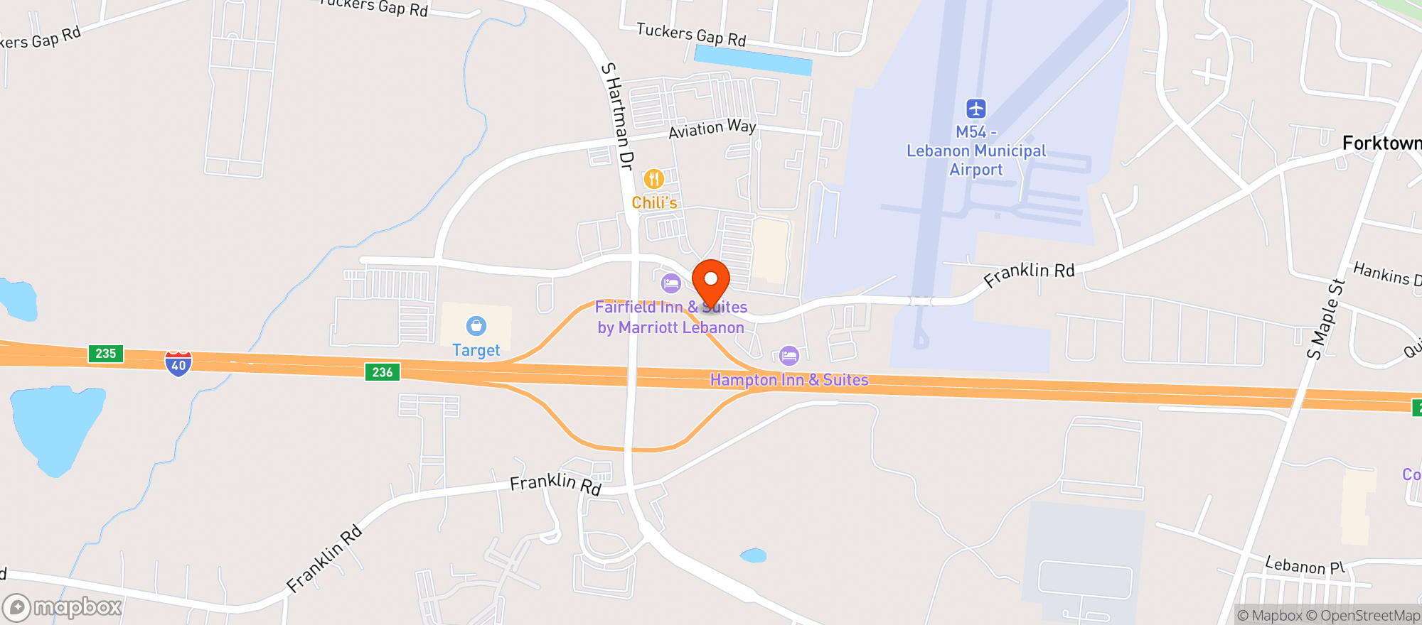 Map showing South Hartman Liquor And Wine