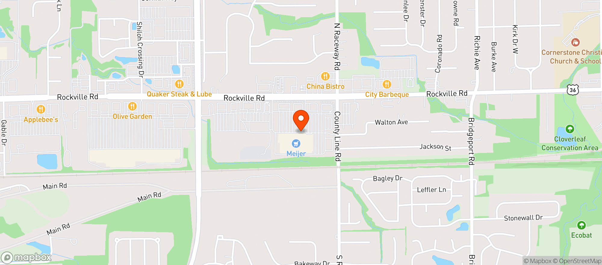 Map showing Meijer