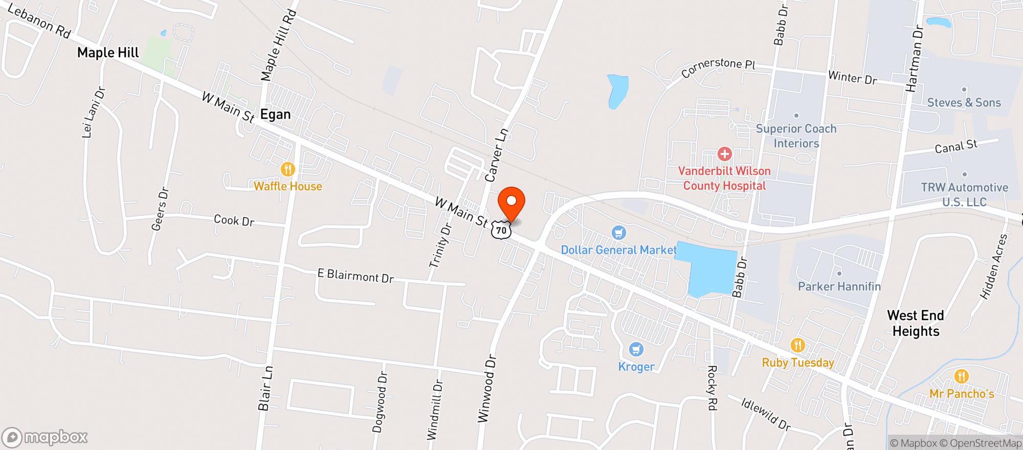 Map showing Market Basket Wine & Liquors
