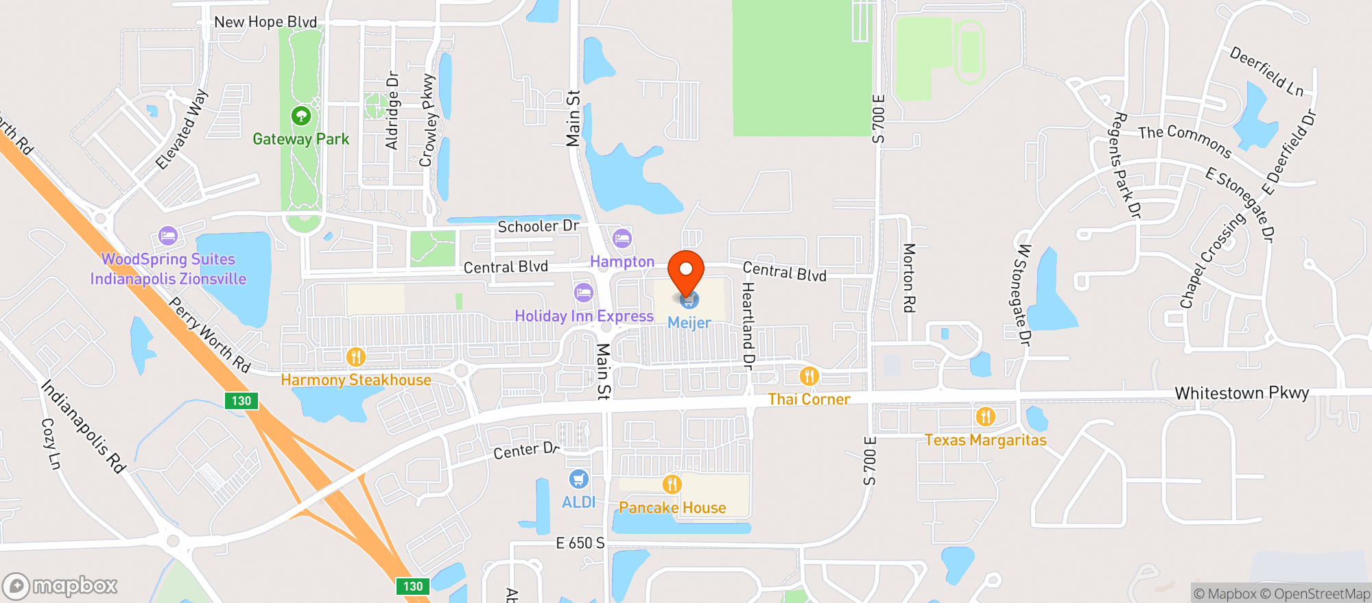 Map showing Meijer