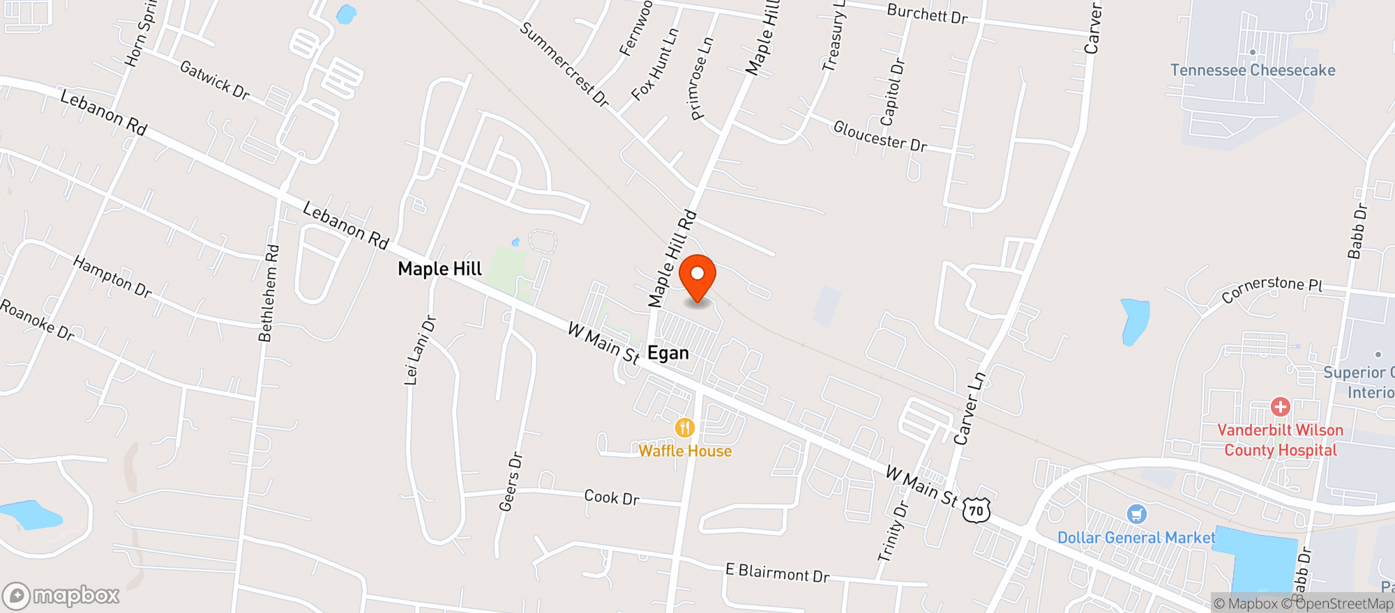 Map showing Publix