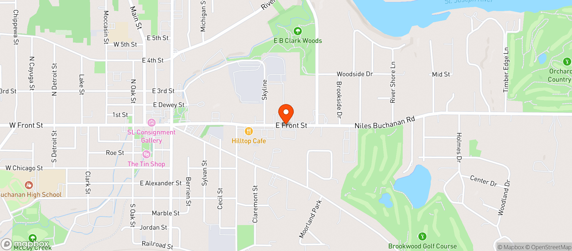 Map showing High Profile Buchanan - REC