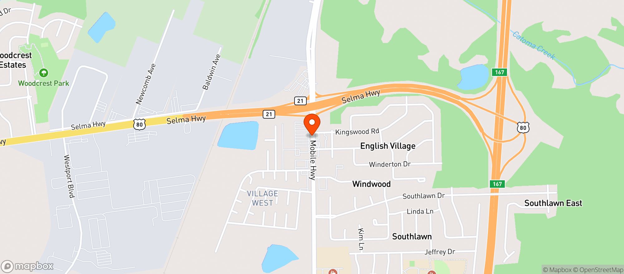 Map showing Winn Dixie