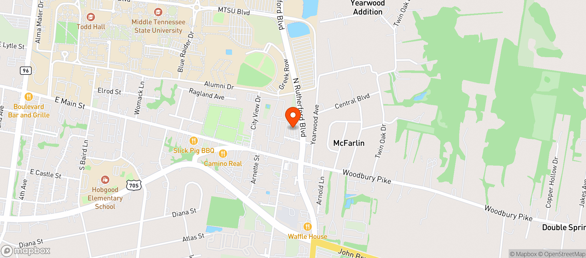 Map showing Shifty's Liquor & Beer
