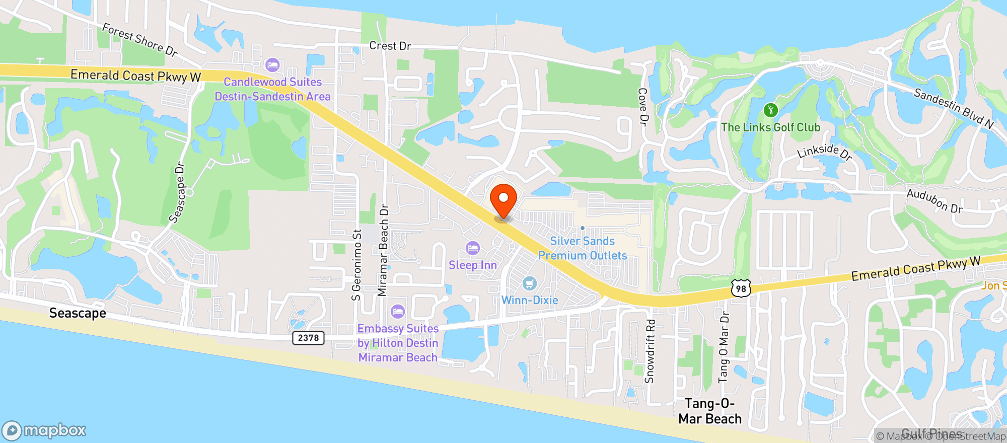 Map showing Gnc