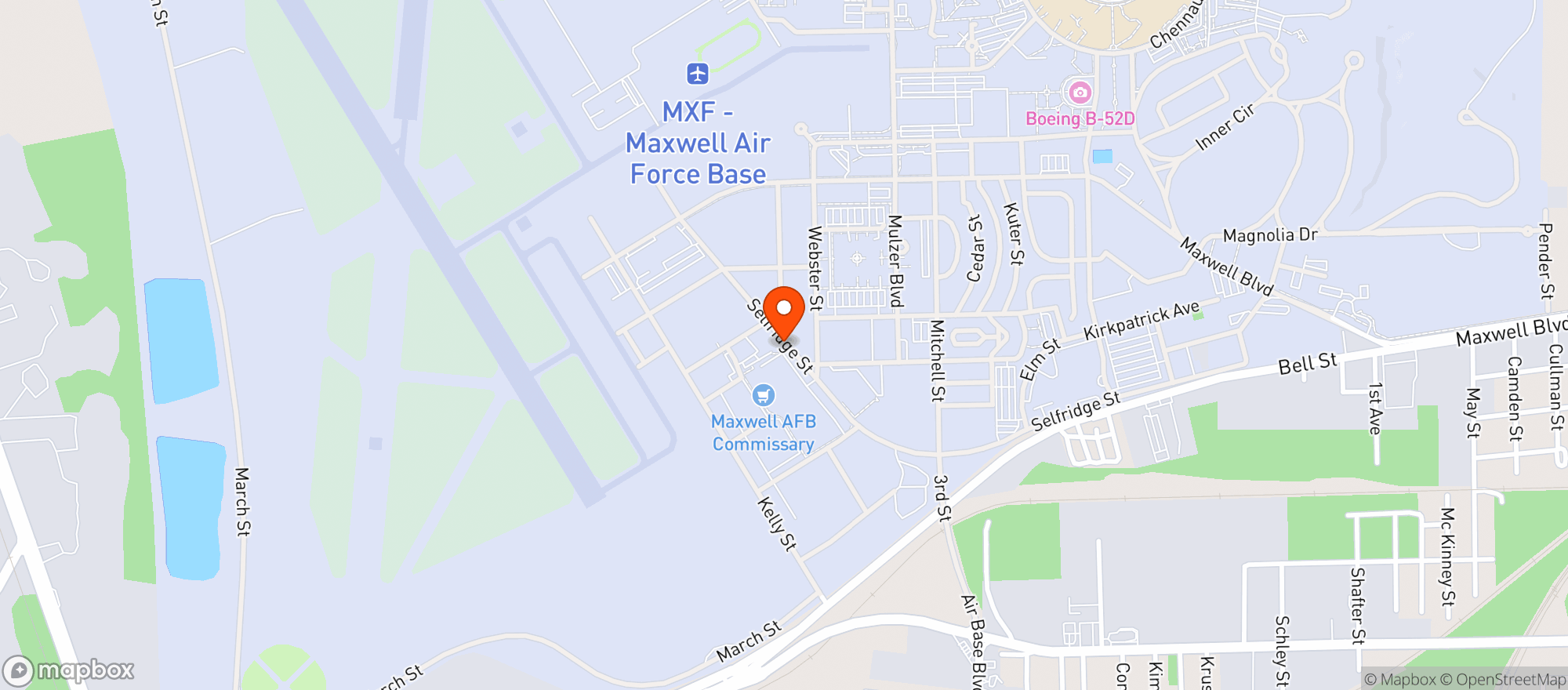 Map showing Maxwell Class Six