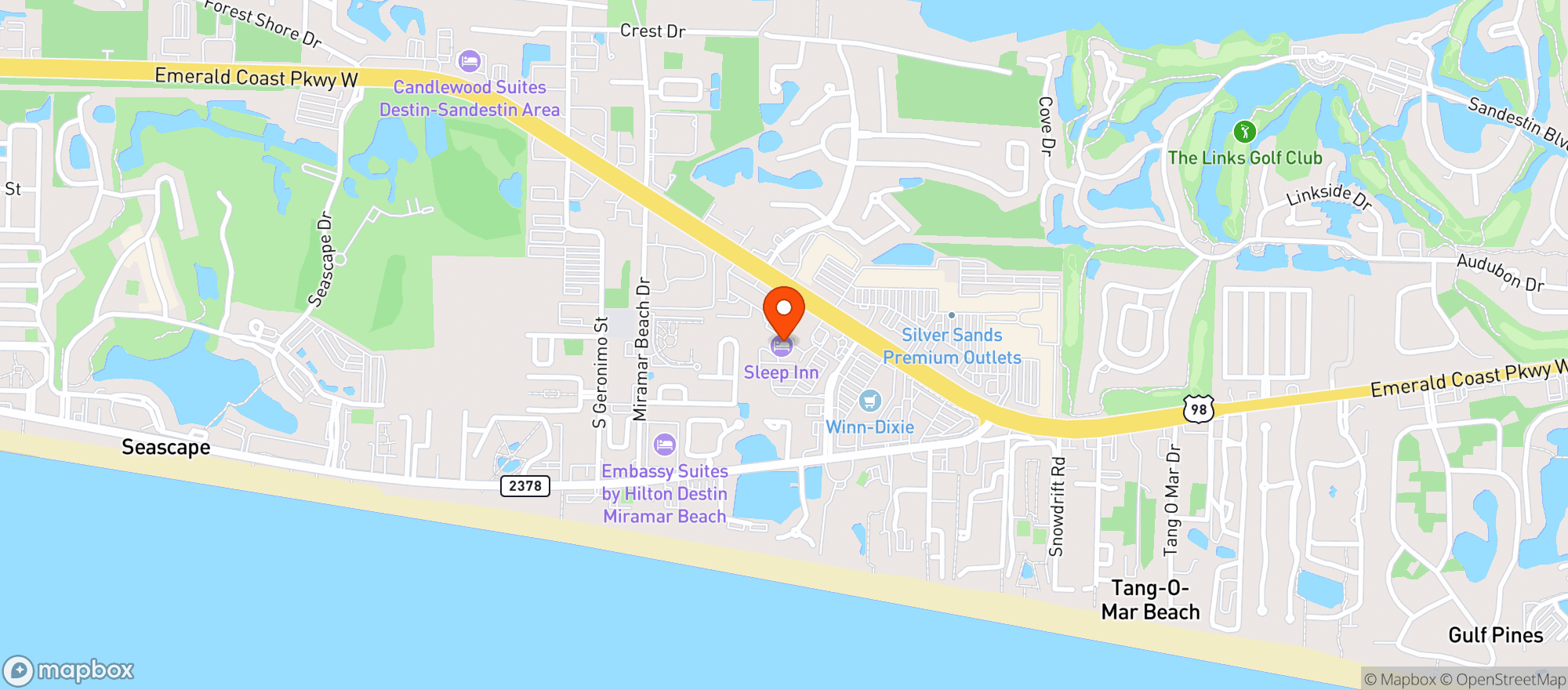 Map showing Sleep Inn