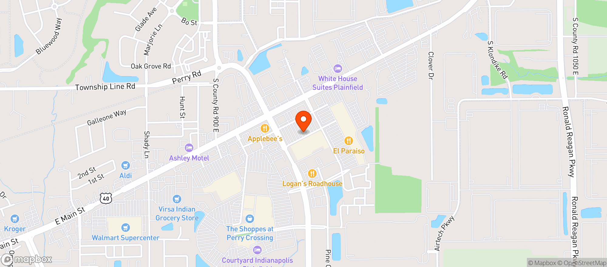 Map showing Target