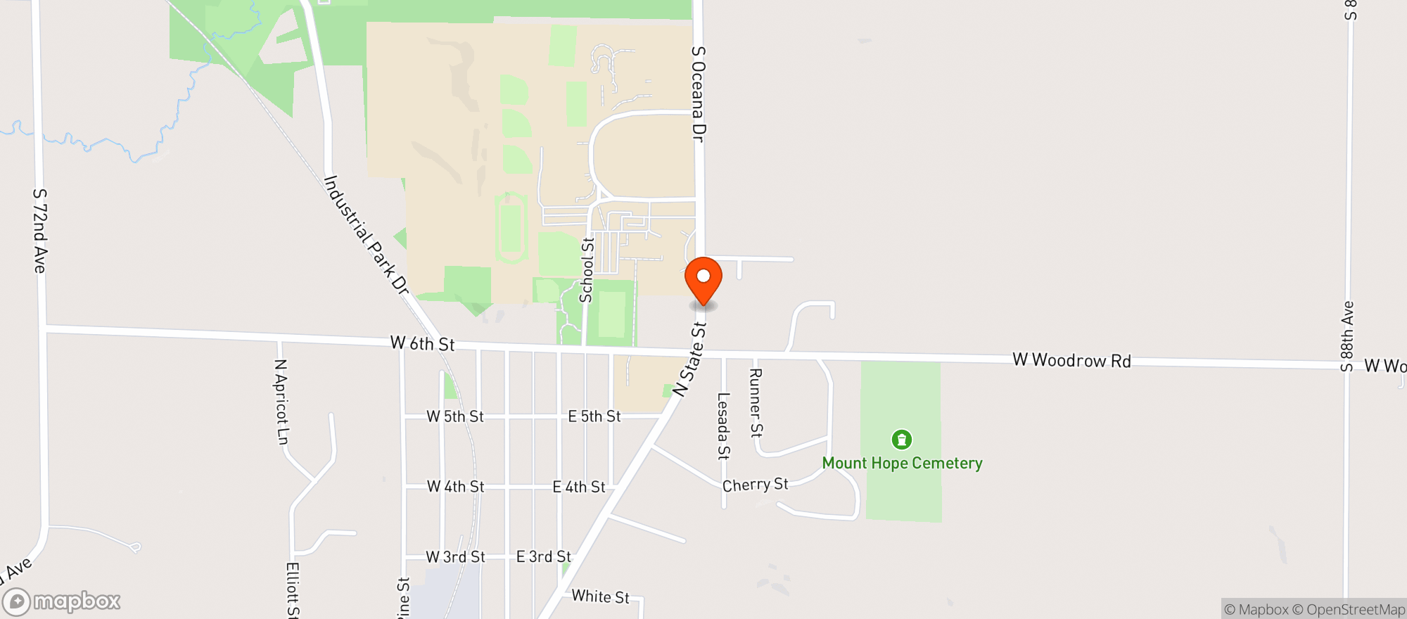 Map showing Cherry Hill Super Market