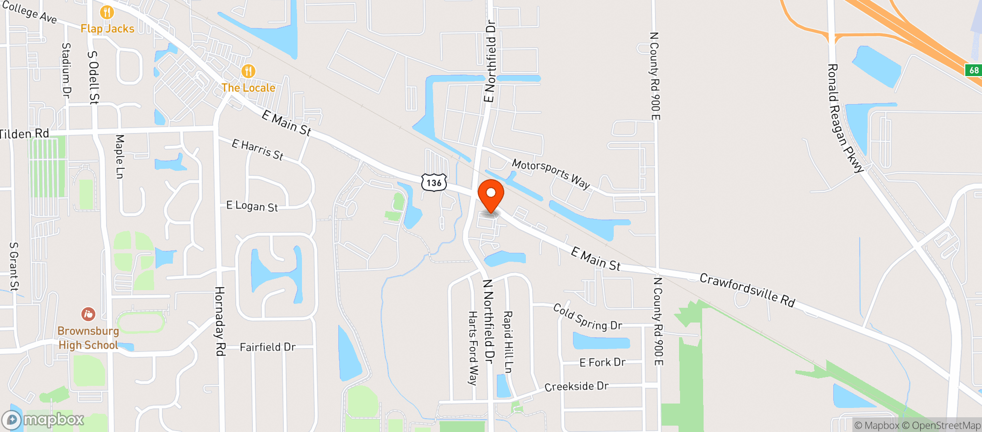Map showing BIG RED LIQUORS