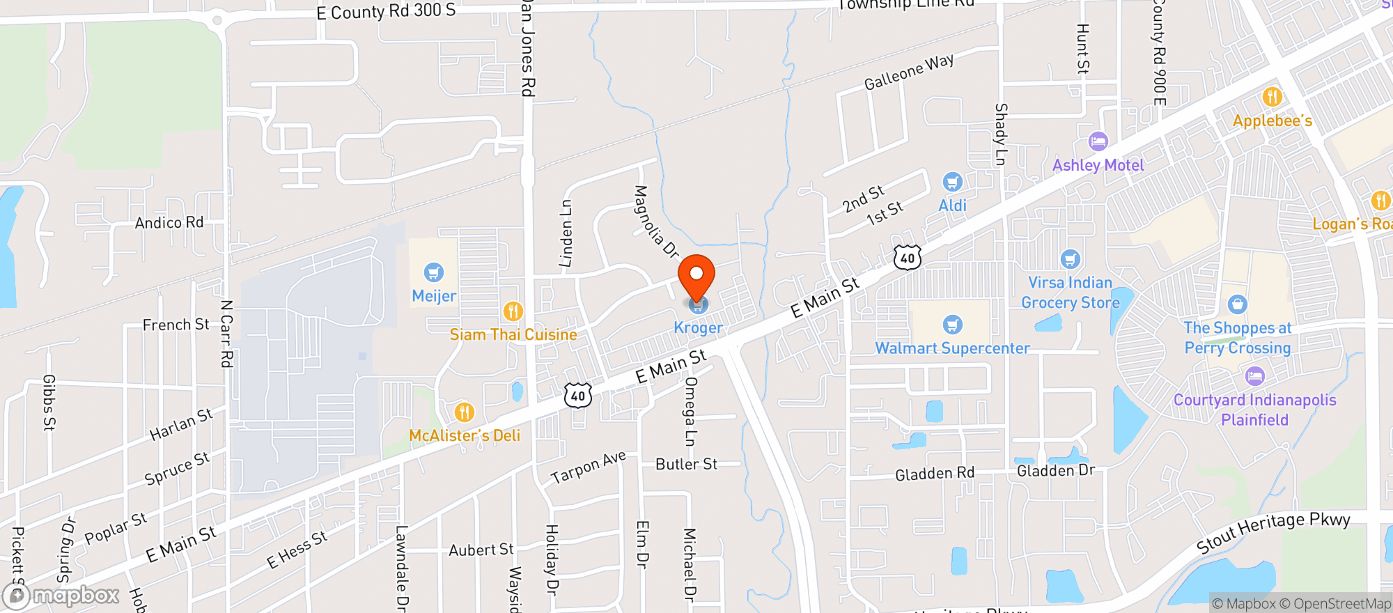 Map showing Kroger #118