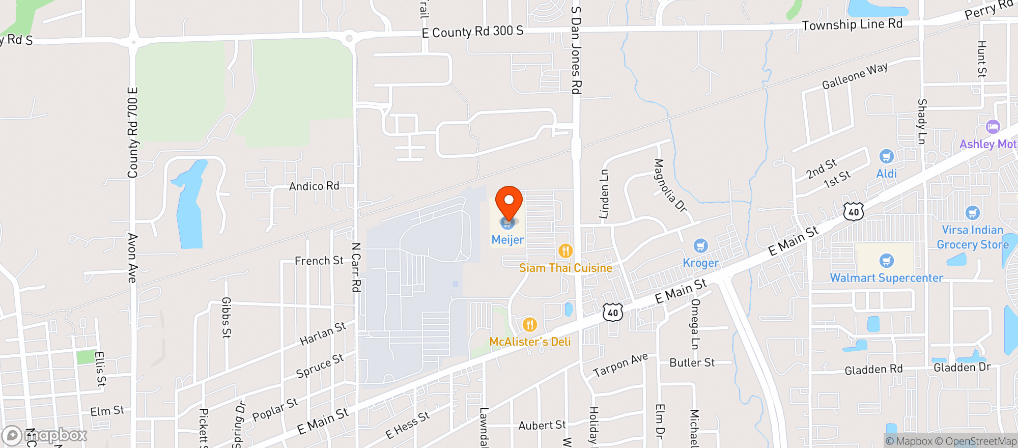 Map showing Meijer