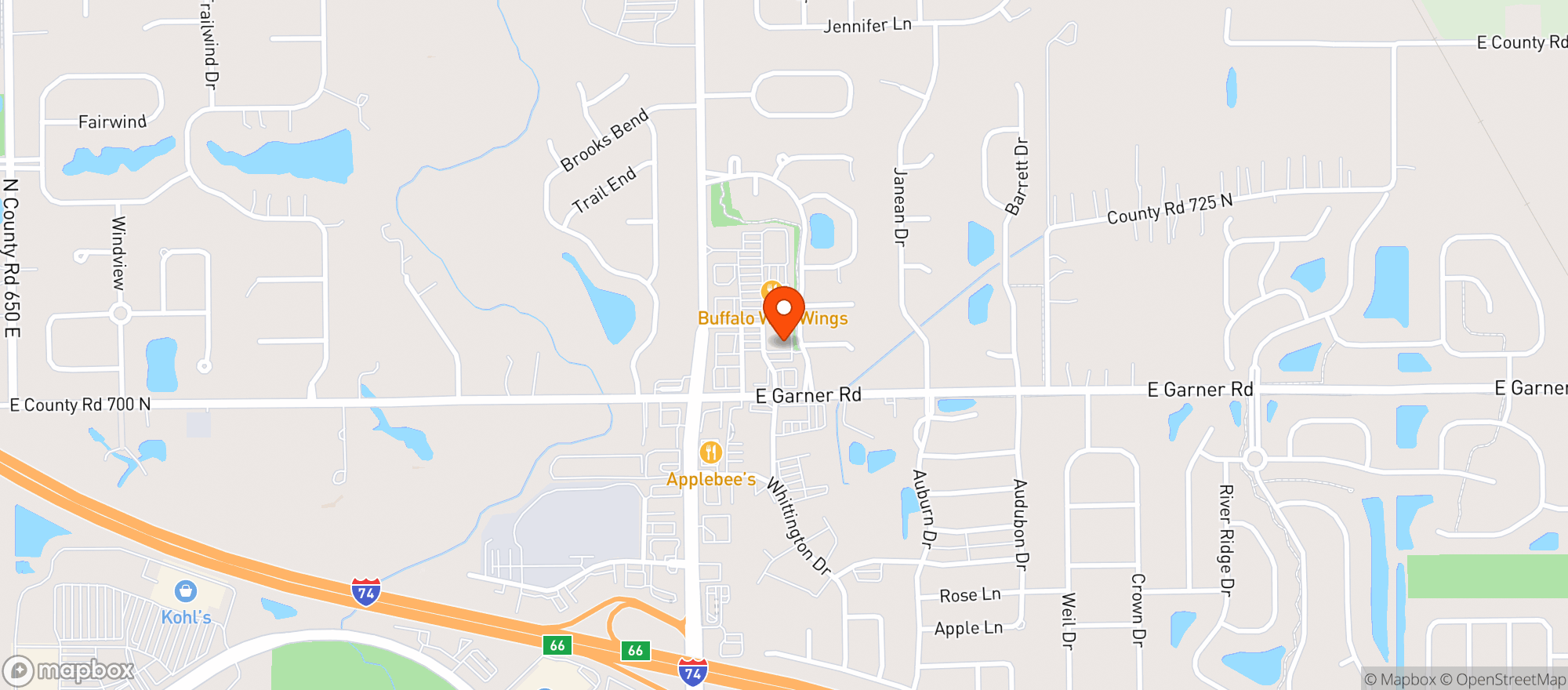 Map showing Books & Brews